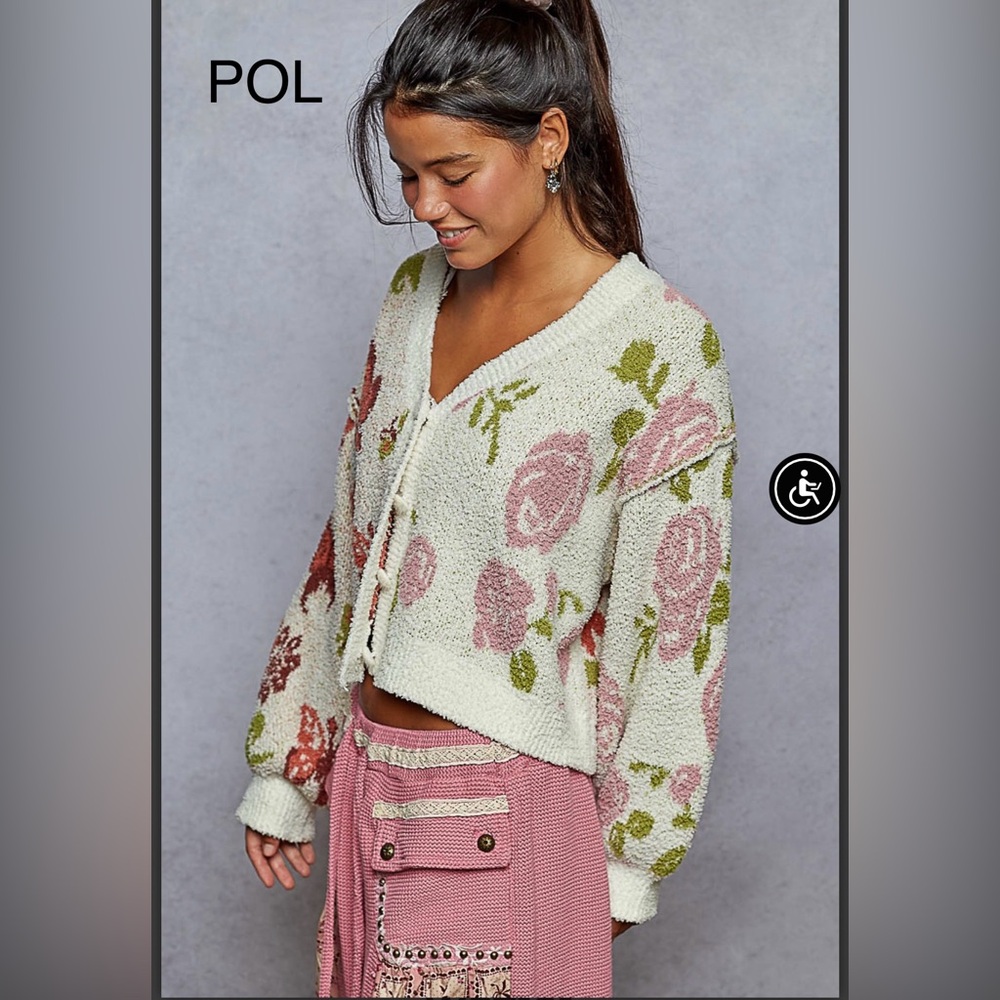 BP217-4🌸POL pretty cream+ multi butterfly cardi in soft berber4 desk2date fun! - Picture 6 of 8